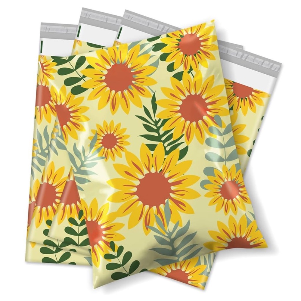 25 Sunflower 14.5x19 Poly Mailers New
